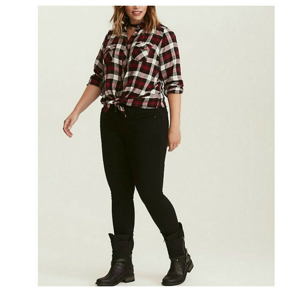 Torrid Button Down Shirt Plaid Size 2X - Picture 2 of 3
